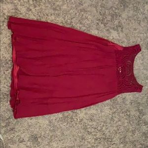 Cherry Red Loose Dress